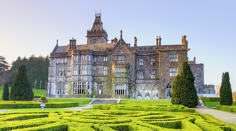 Adare Manor gardens in Ireland. Adare Manor gardens in Ireland.