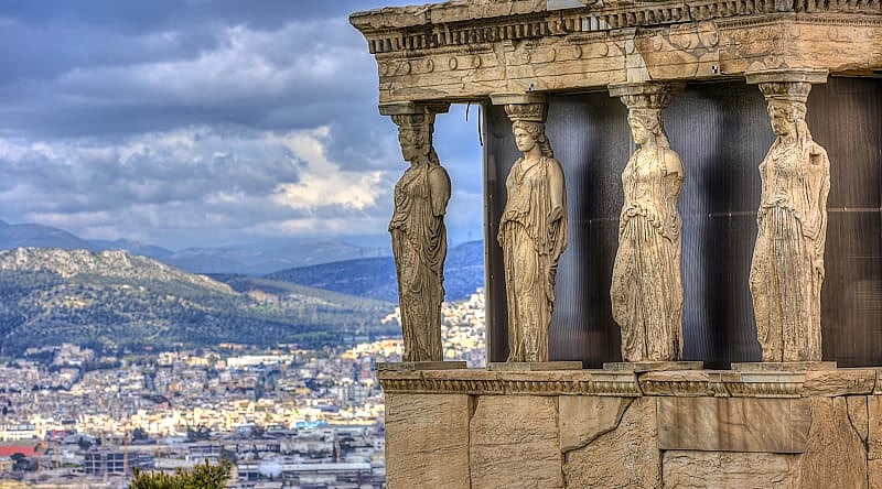Caryatids from the Erechtheum in Athens, Greece Caryatids from the Erechtheum in Athens, Greece