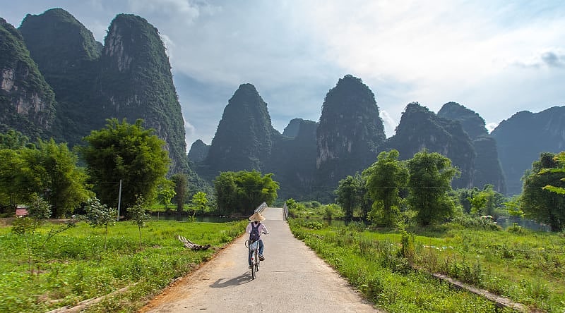 Bicycle tour around Yangshuo, Guangxi, China Bicycle tour around Yangshuo, Guangxi, China