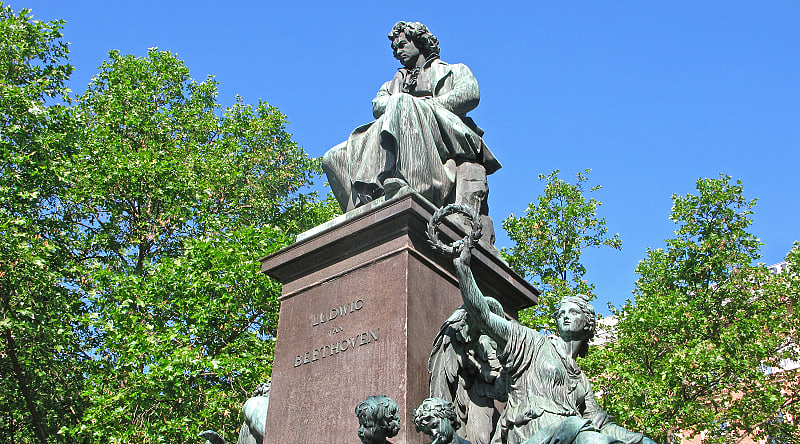 Ludwig van Beethoven statue in Vienna Ludwig van Beethoven statue in Vienna