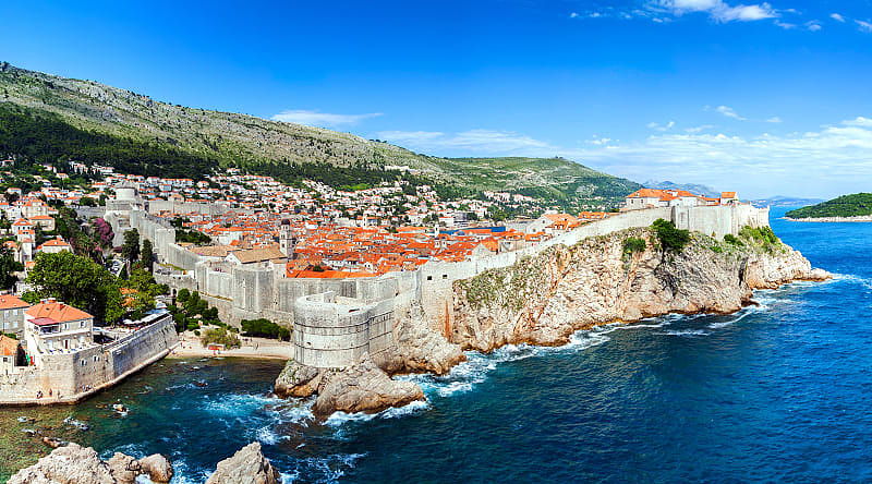 Aerial view of Dubrovnik, Croatia Aerial view of Dubrovnik, Croatia