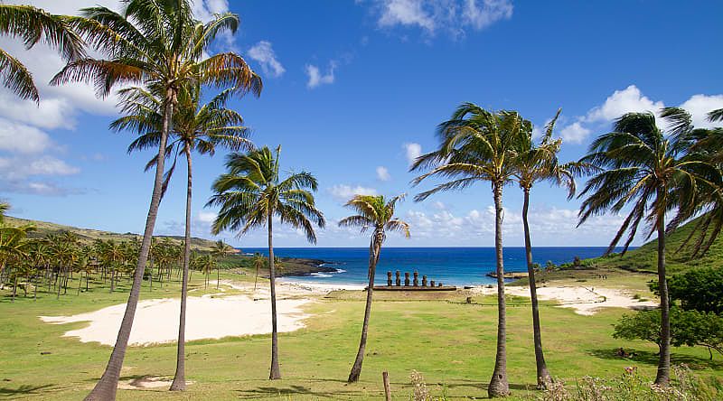 Anakena Beach, Easter Island, Chile