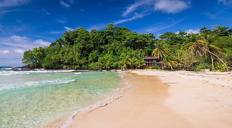 Tropical beach in Bocas del Toro in Panama