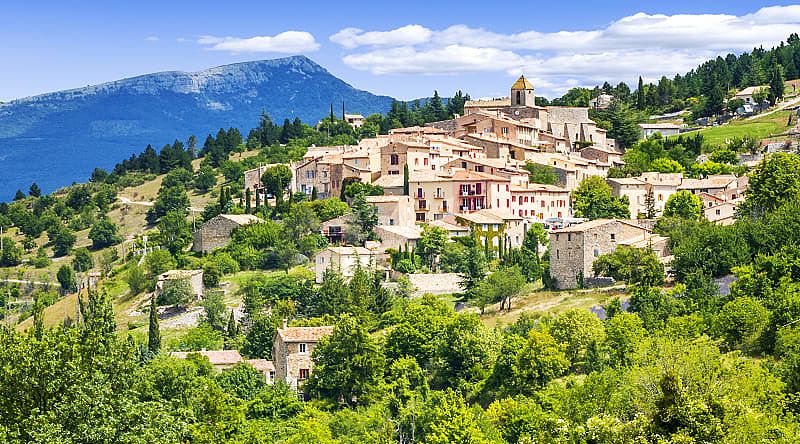 Village in Aurel, Southern France