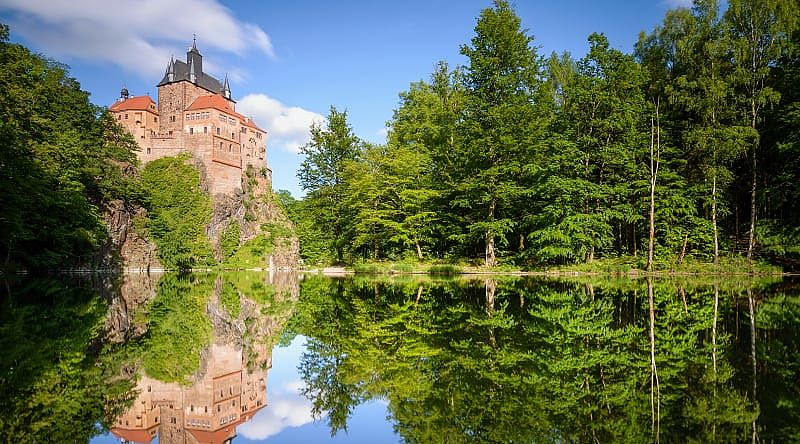 Kriebstein castle near the town of Waldheim in the German state of Saxony