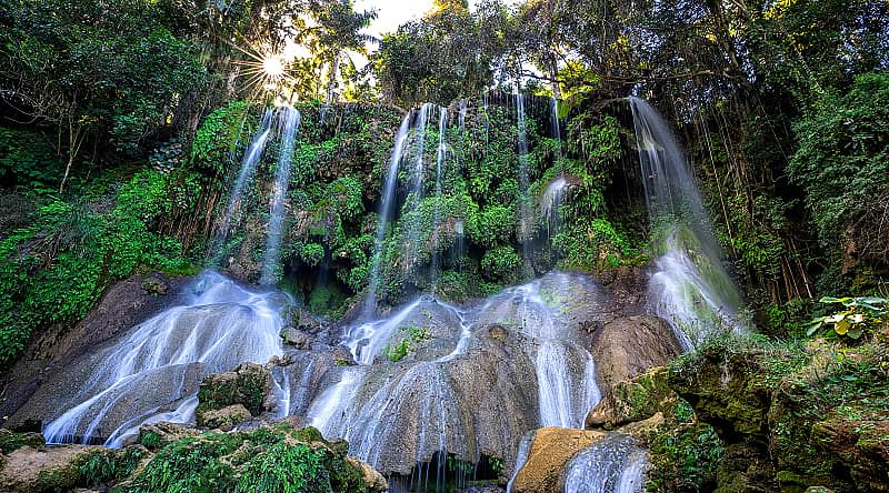 El Nicho waterfall in the Escambray Mountains between Trinidad and Cienfuegos, Cuba