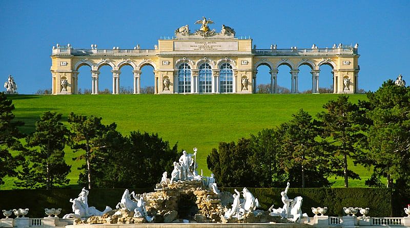 Schonbrunn Palace in Vienna, Austria.