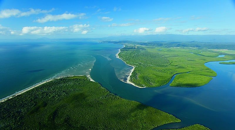 Aerial view of National Park River in Australia. Photo © Tourism Port Douglas and Daintree Aerial view of National Park River in Australia. Photo © Tourism Port Douglas and Daintree