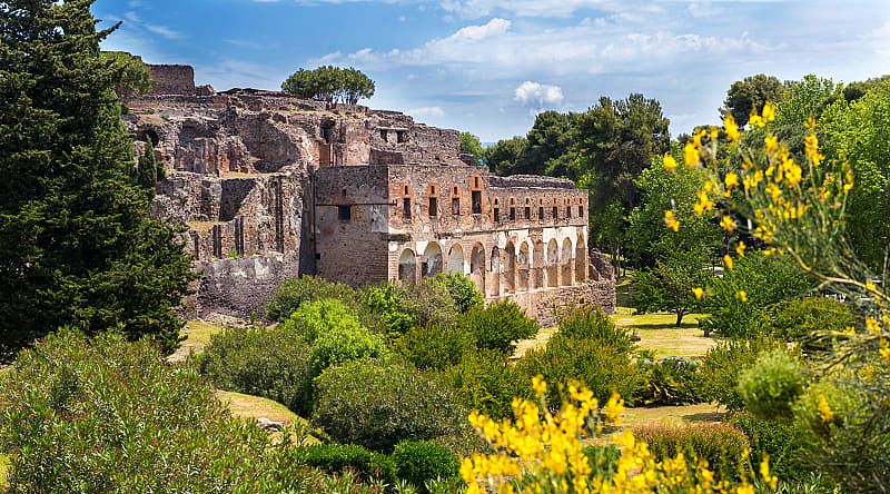 The ruins of Pompeii in Italy The ruins of Pompeii in Italy
