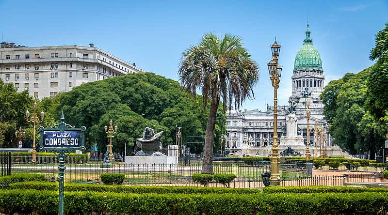 Plaza Congreso in Buenos Aires, Argentina Plaza Congreso in Buenos Aires, Argentina