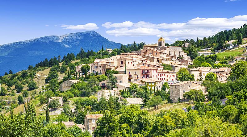Lavender fields in the south of France near the city of Aurel.