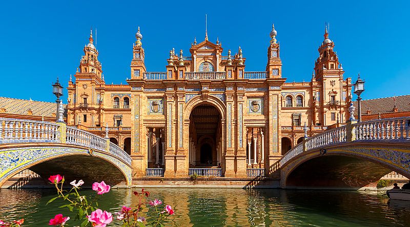 Plaza de España in Seville, Spain