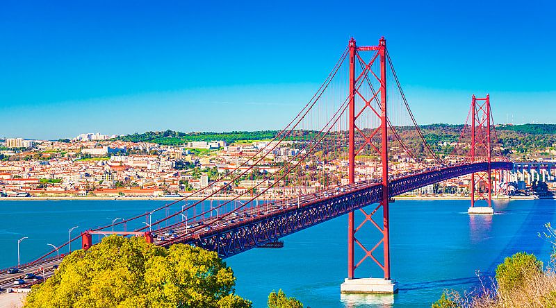 The 25th April bridge in Lisbon, Portugal