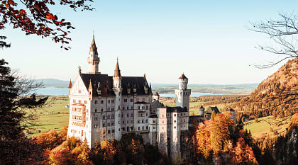Neuschwanstein castle in Germany. 