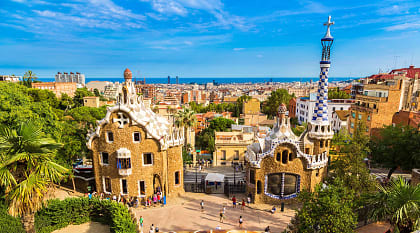 Guell Park in Barcelona, Spain