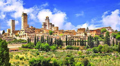 Medieval village in San Gimignano, Italy