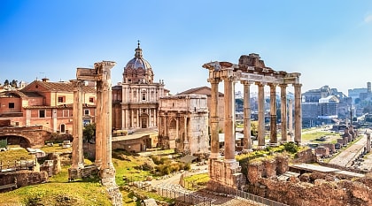 The Roman Forum in Rome, Italy v