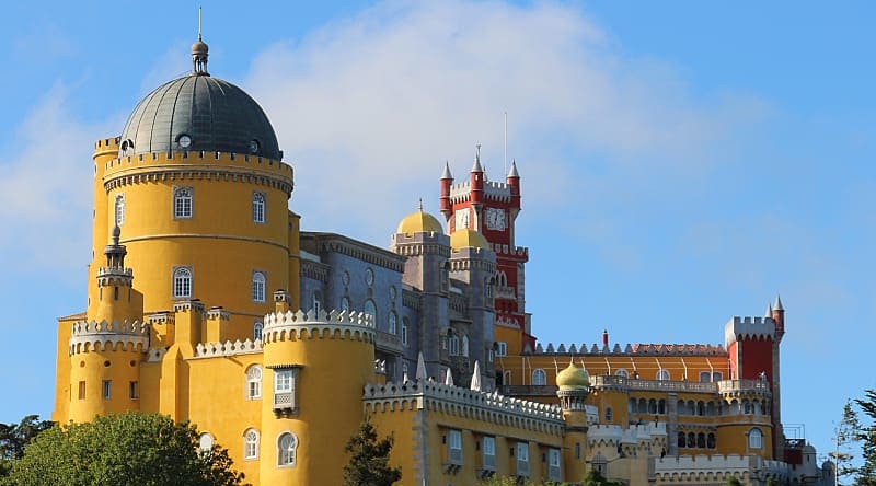 The fabulous Pena National Palace on one of the hills of Sintra, Portugal The fabulous Pena National Palace on one of the hills of Sintra, Portugal