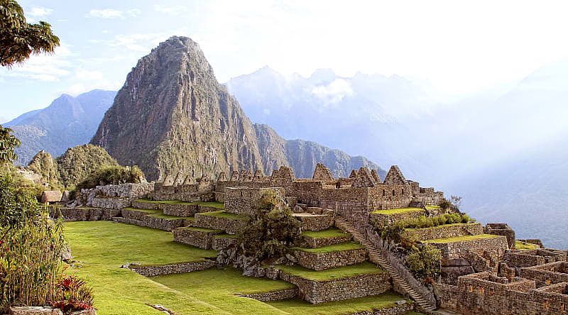 Ruins of great Inca city of Machu Picchu