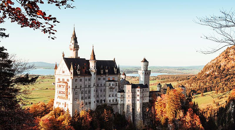 Neuschwanstein castle in Germany. Neuschwanstein castle in Germany.