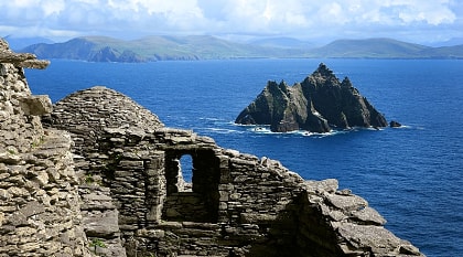 Castle ruins in Skelling Michael, Ireland