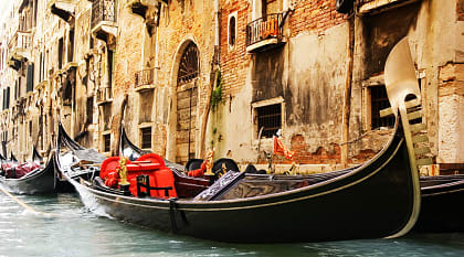 Traditional Venetian gondola, Italy