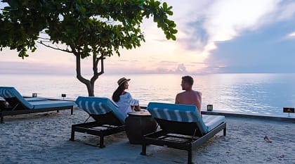 Couple at Hua Hin Beach in Thailand