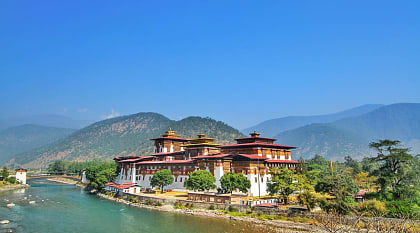 View of Punakha Dzong Monastery, Bhutan
