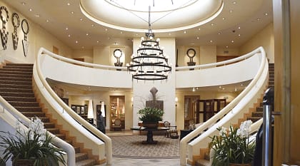 Saxon Hotel lobby in Johannesburg, South Africa