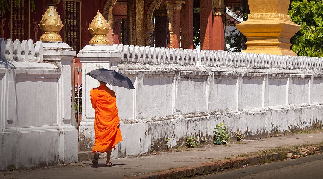 Monk in Luang, Laos Monk in Luang, Laos