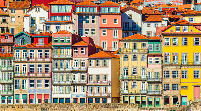 Porto, Portugal Colorful houses on the Douro River in Porto, Portugal