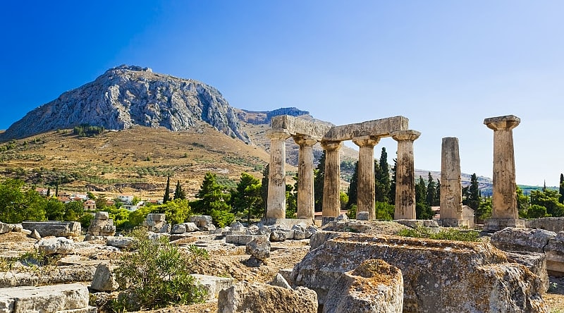 Corinth Temple ruins in Greece Corinth Temple ruins in Greece