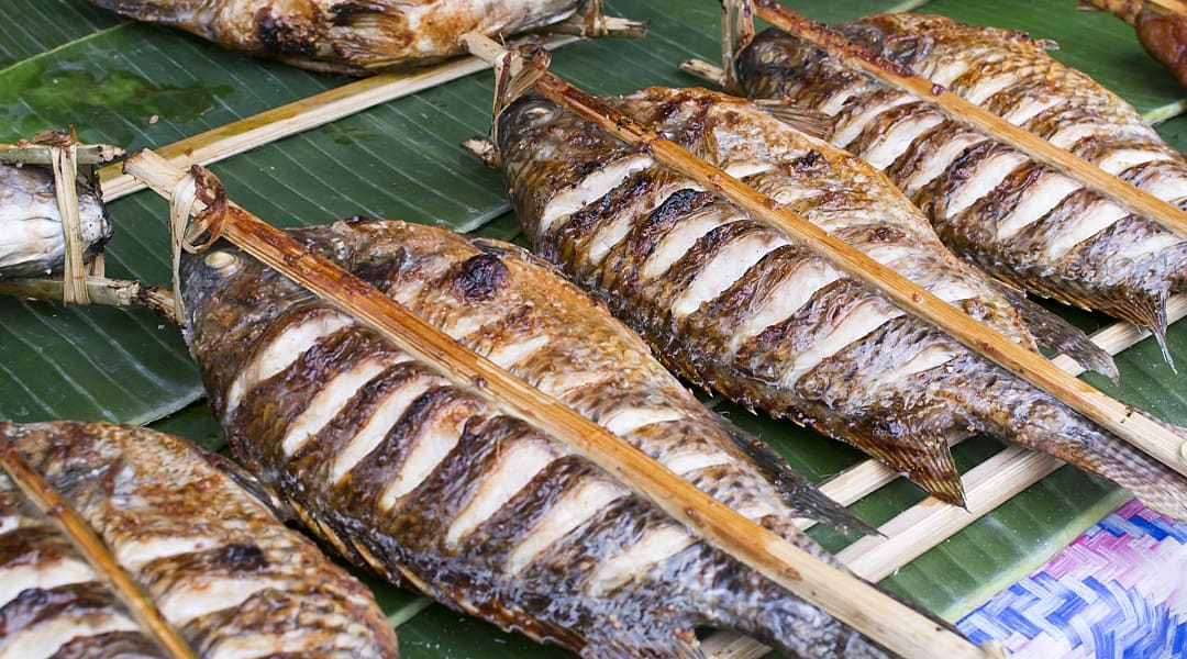Street food in Laos. Street food in Laos.
