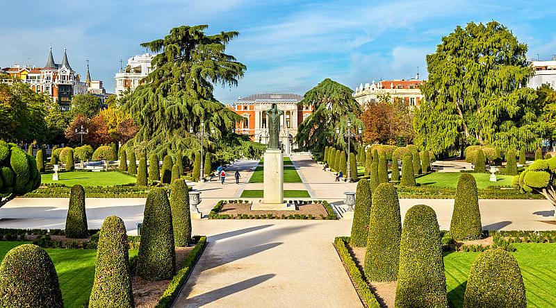 The Parterre garden in the Buen Retiro Park Madrid, Spain. The Parterre garden in the Buen Retiro Park Madrid, Spain.