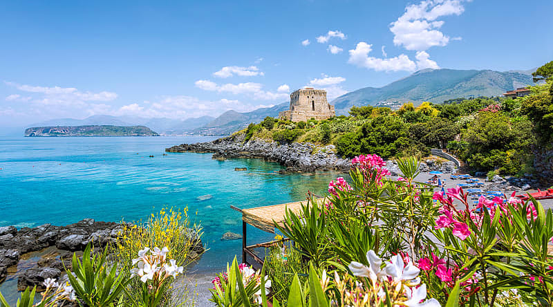 Gorgeous view of the Calabria, Italy coastline Gorgeous view of the Calabria, Italy coastline