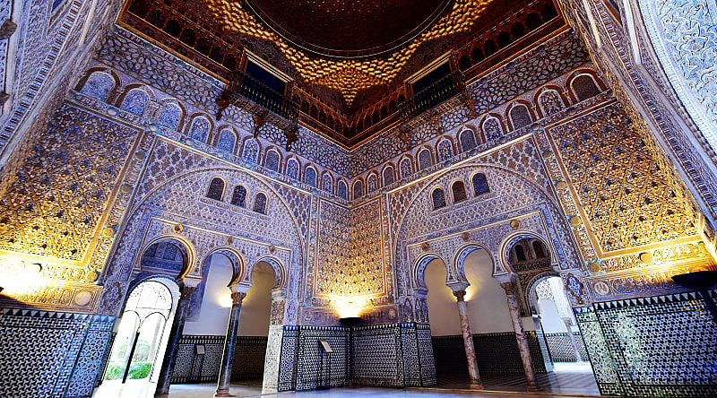Interior of the Seville Royal Alcazar in Spain Interior of the Seville Royal Alcazar in Spain