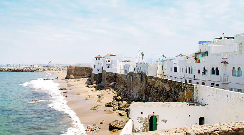 White berber houses in Asilah, Morocco White berber houses in Asilah, Morocco