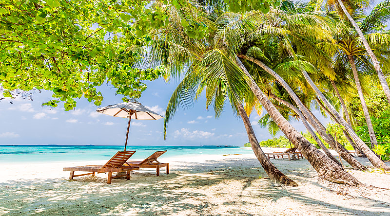Romantic tropical beach in Fiji Romantic tropical beach in Fiji