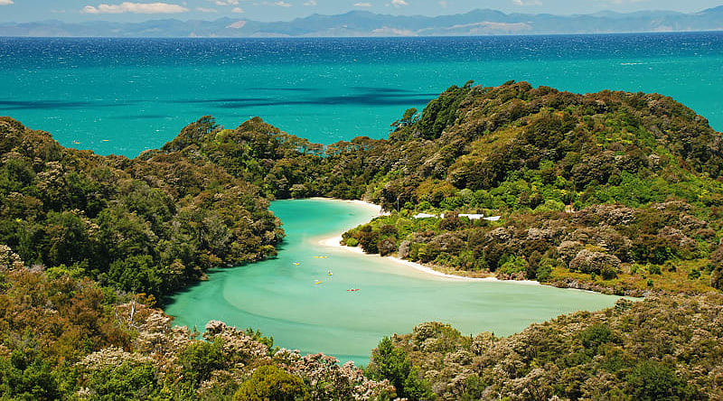 Frenchman Bay Lagoon at Abel Tasman National Park Frenchman Bay Lagoon at Abel Tasman National Park