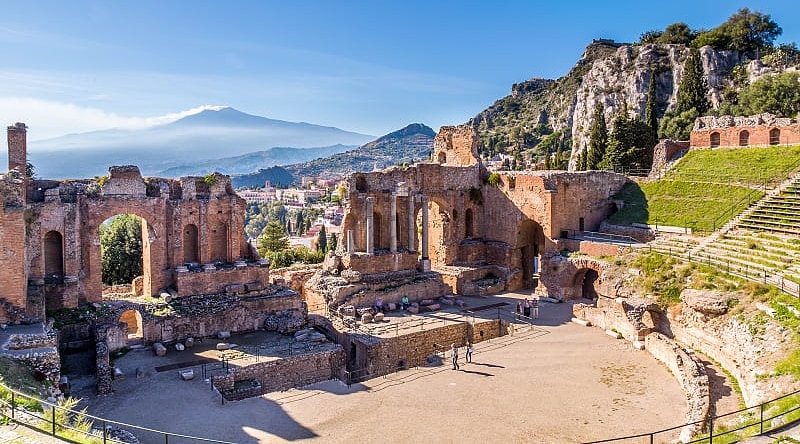Taormina's Greek Theatre in Italy Taormina's Greek Theatre in Italy