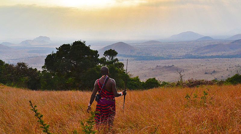 Maasai guide in Chyulu Hills, Kenya