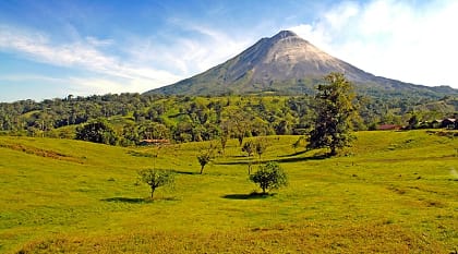 View of Arenal volcano in Costa Rica
