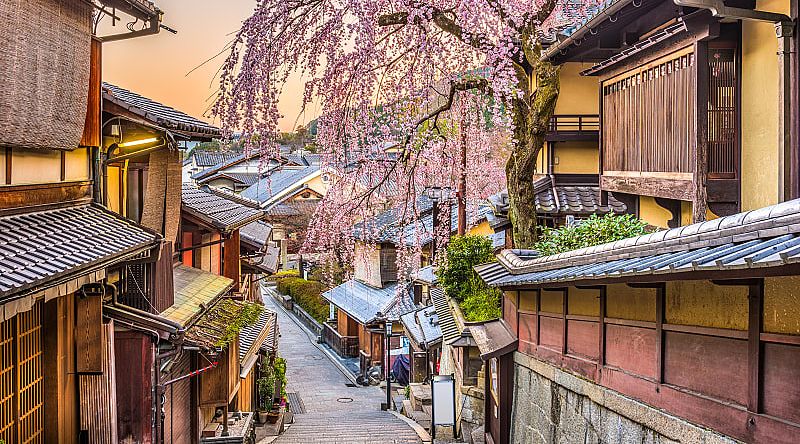 Higashiyama distirct in Kyoto, Japan