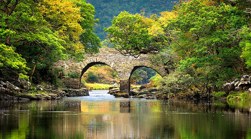 Old Weir Bridge near Muckross House and Gardens in Killarney National Park Old Weir Bridge near Muckross House and Gardens in Killarney National Park