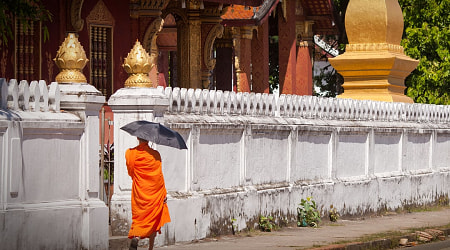 Monk in Luang, Laos
