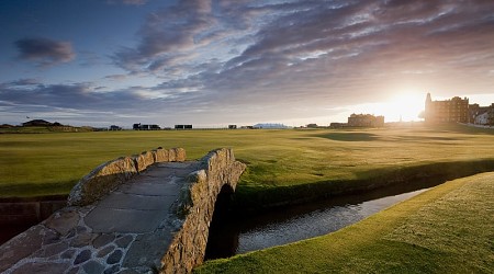 The Swilcan Bridge on the 18th Fairway of the Old Course, St. Andrews, Scotland. Photo courtesy VisitScotland / Paul Tomkins