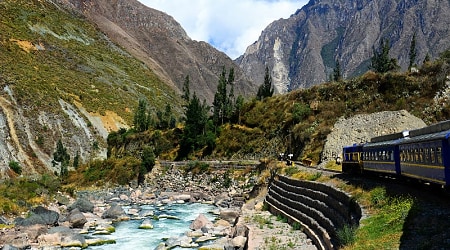 Train through the Sacred Valley in Peru