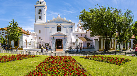 Elegant Plaza de Mayo, central square of Buenos Aires, Argentina