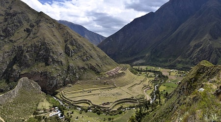 Ancient Inca trail in Peru