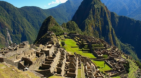 The great Inca city of Machu Picchu in Peru